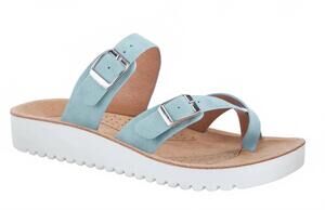 NEW FLEXUS women's bayside sandals in sky blue